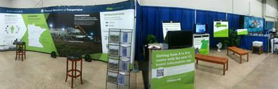 Photo of the MnDOT State Fair booth.